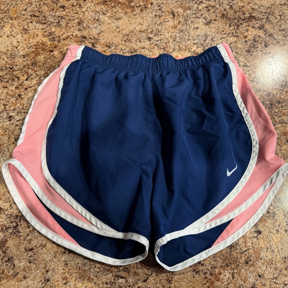 Nike Women's Athletic Shorts in Navy and Pink